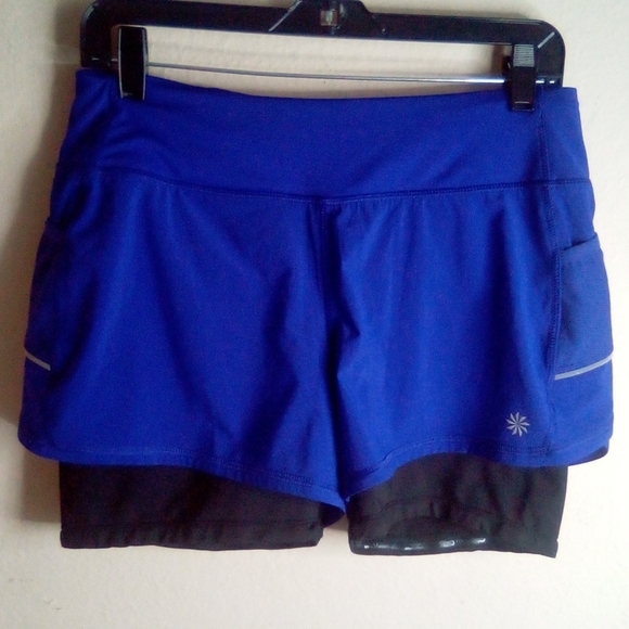 Athleta Ready Set Purple Active Shorts - Picture 1 of 15